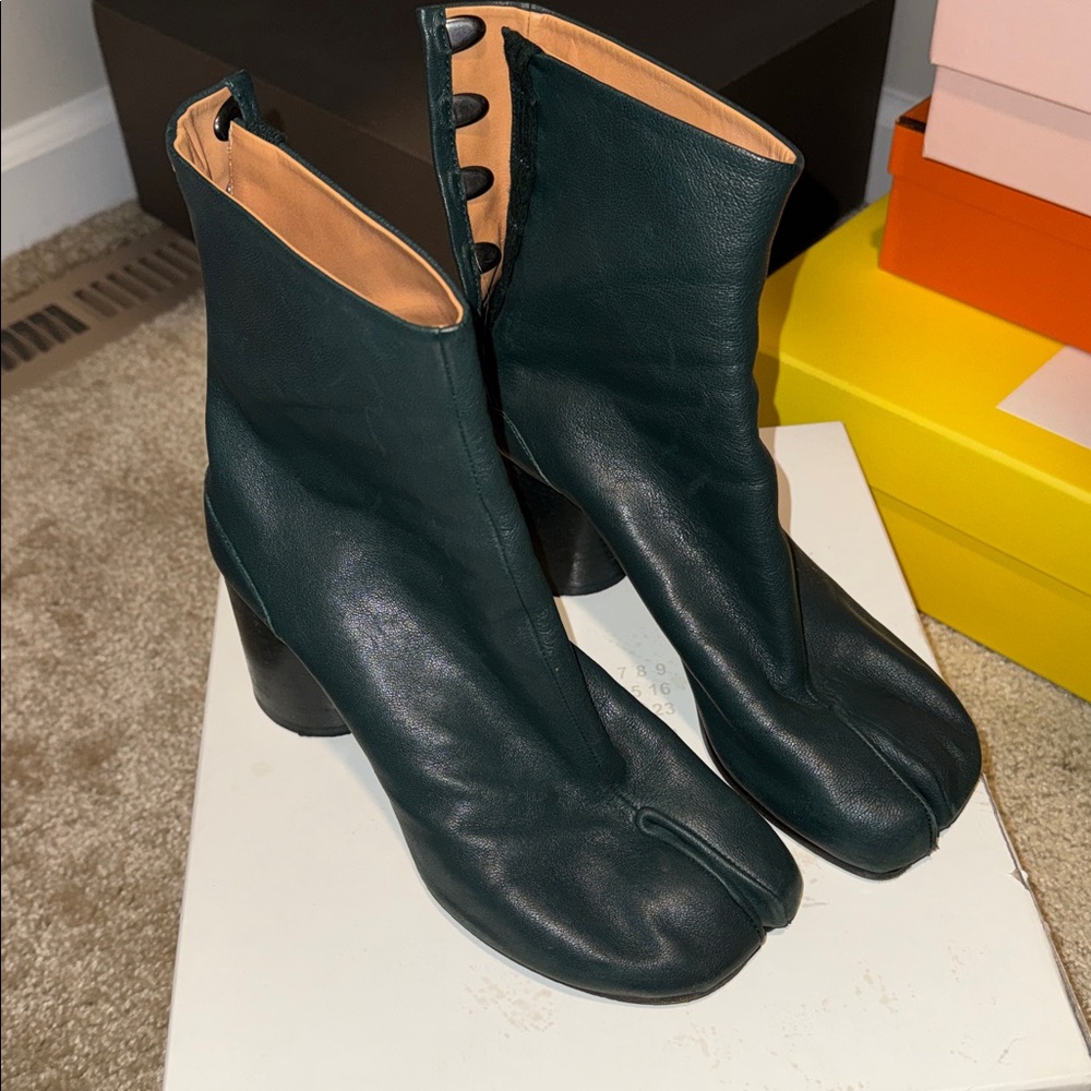 Maison Martin Margiela Dark Green Ankle Boots